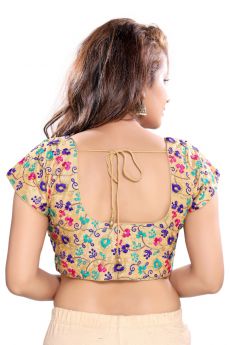 MEHPRIYA EMBROIDERY ROUND NECK FRONT OPEN PADDED REGULAR SLEEVES (DV-6040)