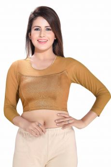 SAWDUST SHIMMER LYCRA ROUND NECK 3/4TH SLEEVES (SV-3011)