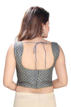 SMOKE LUSH EMBROIDERY BOAT NECK BACK OPEN PADDED SLEEVELESS (DV-6023)