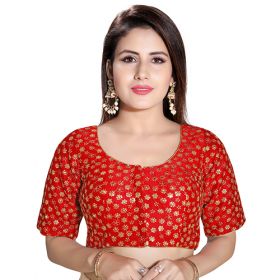 MASTAANI EMBROIDERY ROUND NECK FRONT OPEN PADDED ELBOW SLEEVES (DV-6019)