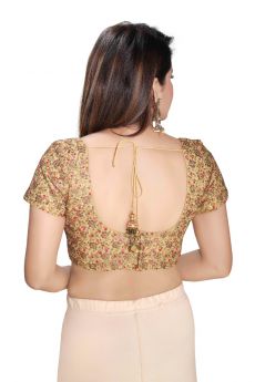 SITARA EMBROIDERY ROUND NECK BACK OPEN PADDED REGULAR SLEEVES (DV-6020)